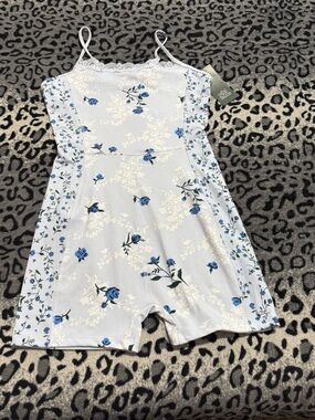wild fable Light Blue Floral Girls' One-Piece Romper